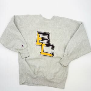 Vintage 90s Champion Reverse Weave Sweatshirt XL Mens Gray Boston College Eagles